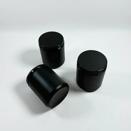 Matte Black Candle Glass / Black Lid